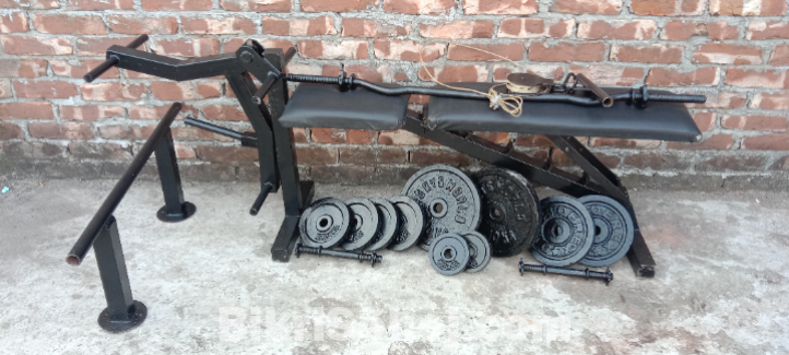 Gym Equipment for Sale: Leg Machine, Dumbbells,Cross Machine